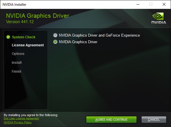 Nvidia driver installation